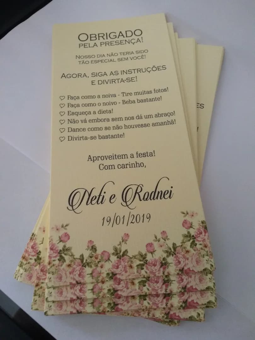 CARTÃO DE AGRADECIMENTOS